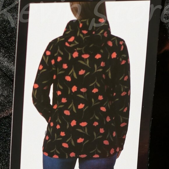 Black Nwt O'Neill Ladies' Half Zip Polar Fleece Hoodie‎ - Picture 7 of 8